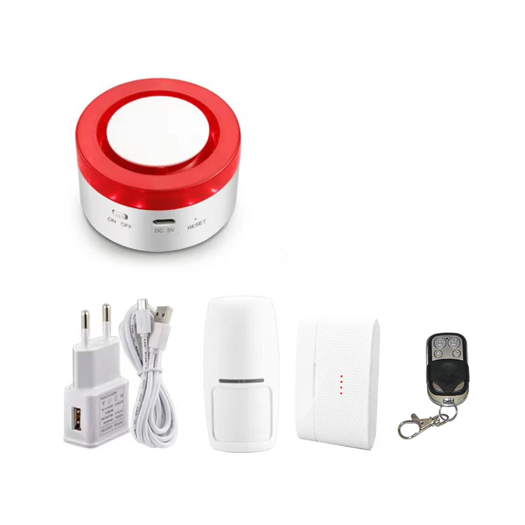 Tuya Smart WiFi домашняя система охранной сигнализации 433 МГц Беспроводная Стробоскопическая сирена сигнализация совместима с Alexa Google Home IFTTT Tuya APP - Цвет: Alarm system