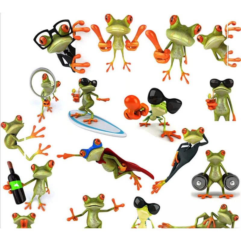 

1pc New Arrival 3D Frogs Funny Car Stickers car styling vinyl decal sticker decoration High temperature & water Proof