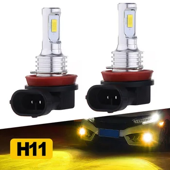 

12V-24V 6000K-7000K 80W 2 PCS H11 CSP 3570 SMD Car LED Bulbs Headlight DRL Fog Lamp Headlight High Beam Low Beam Fog Light