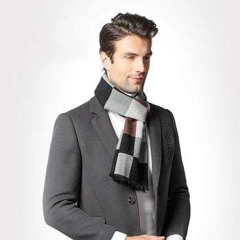 

Men's Winter Scarf Lattice Scarves Male Shawl Wrap Knit Leisure Soft Comfortable Winter Warm Scarf With Tassel Men Neckerchief