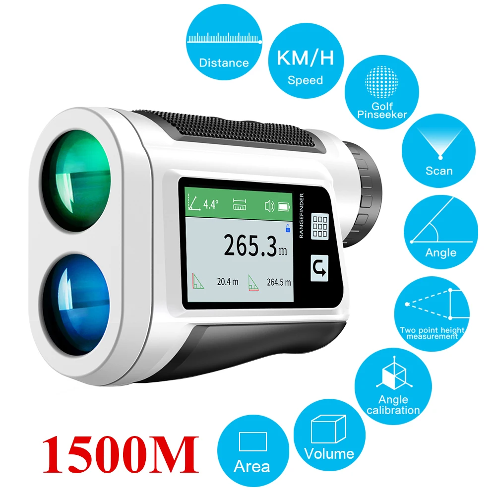 Laser Rangefinder 600M 800M 1500M Monocular Telescope for Golf Hunting Range Finder Distance Meter Tool