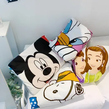 

Disney Mickey Mouse Cartoon Quilt Summer Air-conditioned Quilt Frozen Minnie Print Cotton Quilt Comforter Polyester Children