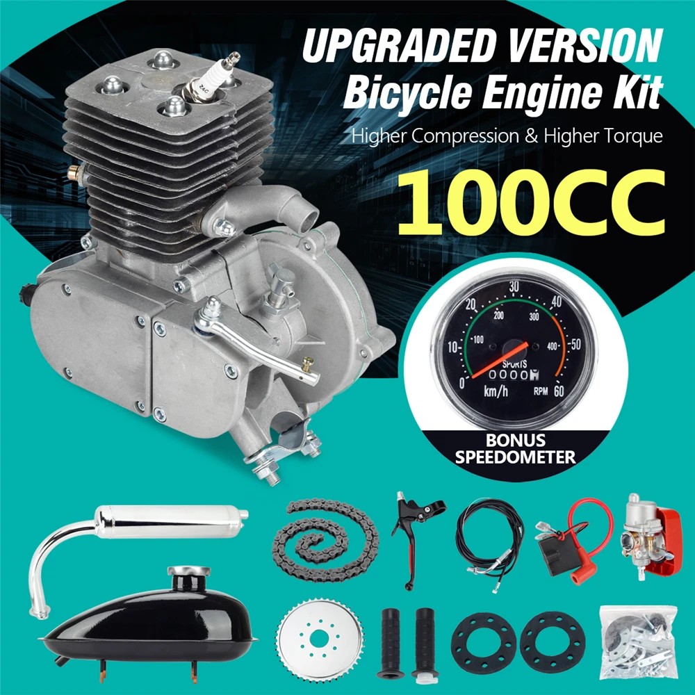 100cc/80cc Bicycle Motor Kit Bike Motorized 2 Stroke Petrol Bike Engine