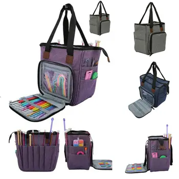 

Portable Oxford Cloth Yarn Storage Bag Knitting Crochet Organizer Holder Case