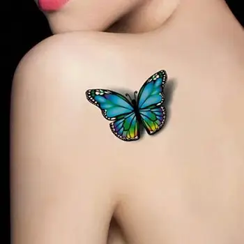 3DMulticolor wzór motyl wodoodporna tymczasowa zdejmowana sztuka tatuażu naklejka tylko raz ale trwała ogólnie może trwać 3-5 dni tanie i dobre opinie 8810151 Zmywalny tatuaż
