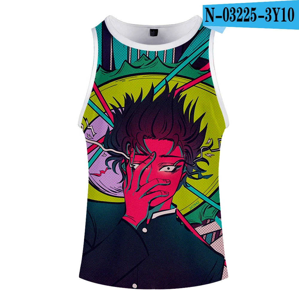 ONE Mob Psycho 100 Bodybuilding Tank Tops Men Anime Tops Vest Fitness Tops Tees Summer 3D Cartoon Basketball Tank Clothes Top - Цвет: ONE