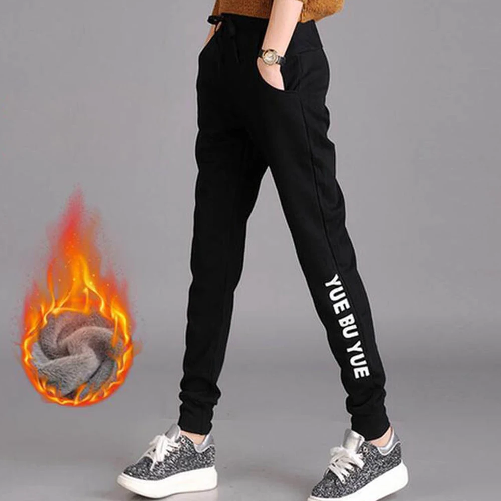 

Fashion Autumn Spring Winter Women Clothes Warm Loose Sweatpants with Cashmere Jogger Pencil Pants Elastic Long Harem Pants