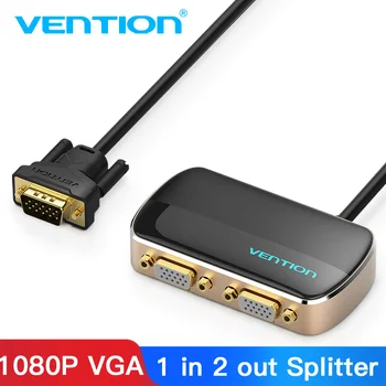 

Vention VGA Splitter 1080P VGA Switch 1 in 2 out Male to Female with Cable for Desktop Laptop Monitor Projector TV VGA Adapter