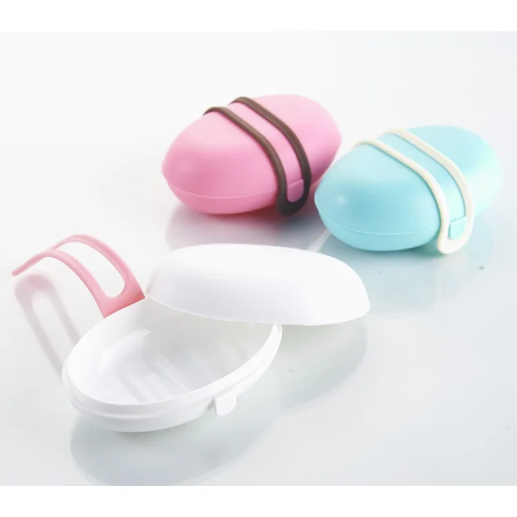 

With Lock Soap Box Travel Portable Handmade Soap Box Sealed Oval with Watertight Bag Mini Soap Box