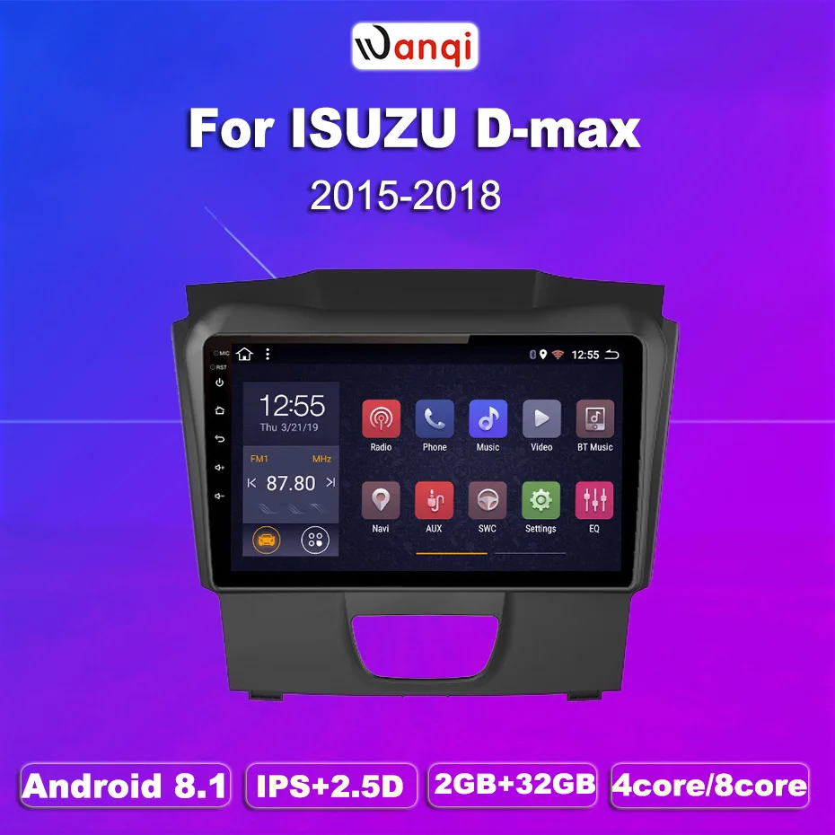 Автомагнитола wanqi для Isuzu D-MAX DMAX 2015-2018 S10 Android 8,1 HD 9 дюймовый сенсорный экран gps навигация мультимедийный плеер Автомагнитола wanqi для Isuzu D-MAX DMAX 2015-2018 S10 Android 8,1 HD 9 дюймовый сенсорный экран gps навигация мультимедийный плеер