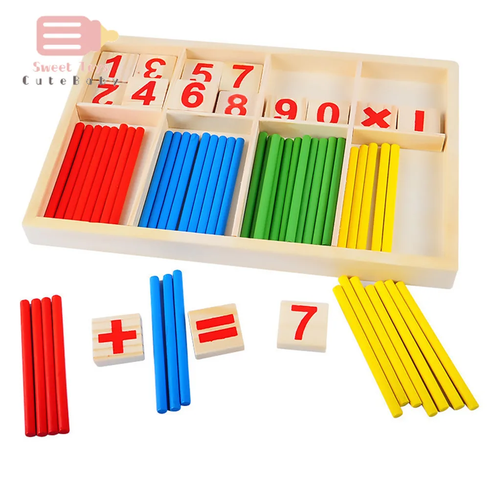 

Wood Educational Number Math Calculate Game Toy Mathematics Puzzle Toys Kid Early Learning Counting Sticks Material Children
