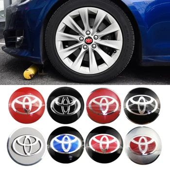 

56mm Wheel Cap Stickers Toyota Corolla Camry Rav4 Chr Hilux Auris Avensis Supra Celica Aygo Verso Hiace Crown Wish Hub Cap Decal