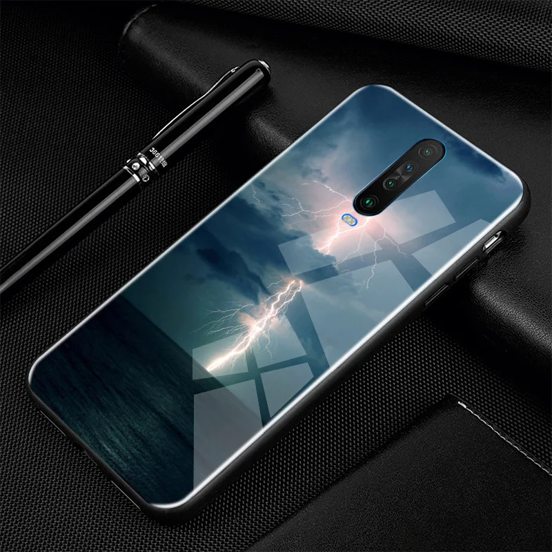 Для Xiaomi Redmi K30 чехол PC Пластиковый стеклянный чехол для телефона черный ТПУ бампер чехол для Xiaomi Redmi K30 чехол Redmi K30 K 30 Pro 5G