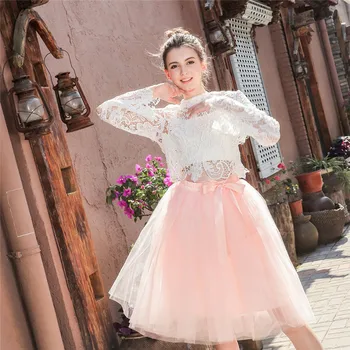 

5 Layers 60cm Princess Midi Tulle Skirt Pleated Short Skirts 2020 Trendy Street Style Puffy Customized Women Skirts