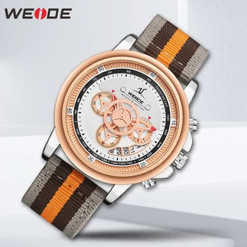 

WEIDE Luxury Watch LCD Digital Sport Black Big Dial Multi - time Zone LCD Watch Quartz Luxury Brand Analog Nylon Trap Watch Men