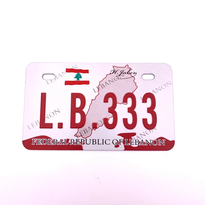 Lebanon L B 333 номерной знак мотоцикла