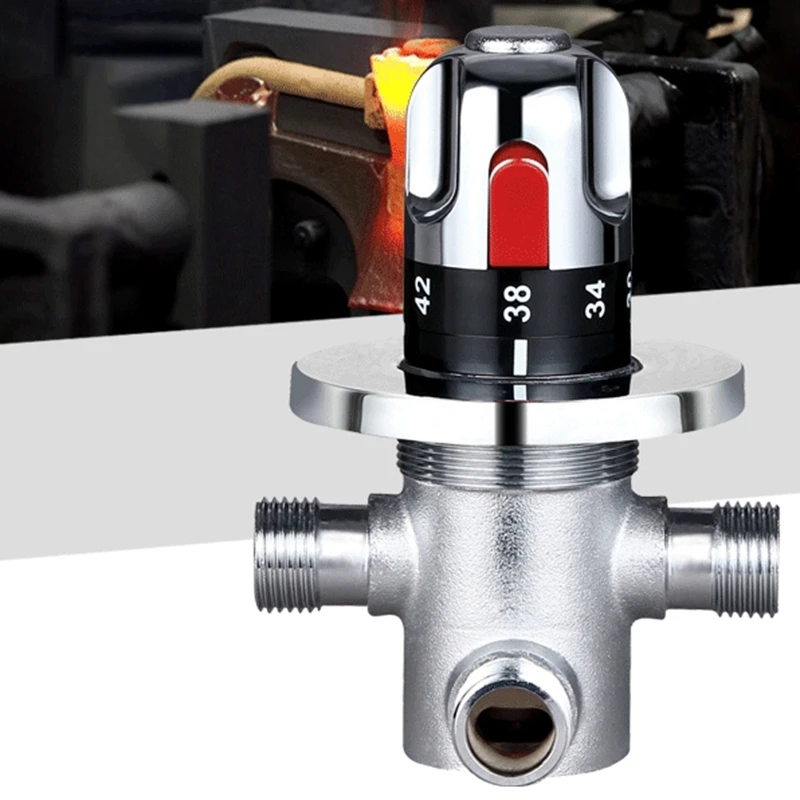 

G1/2 Brass Thermostatic Valve, Water Temperature Thermostatic Mixer Valve,Thermostatic Shower Valve