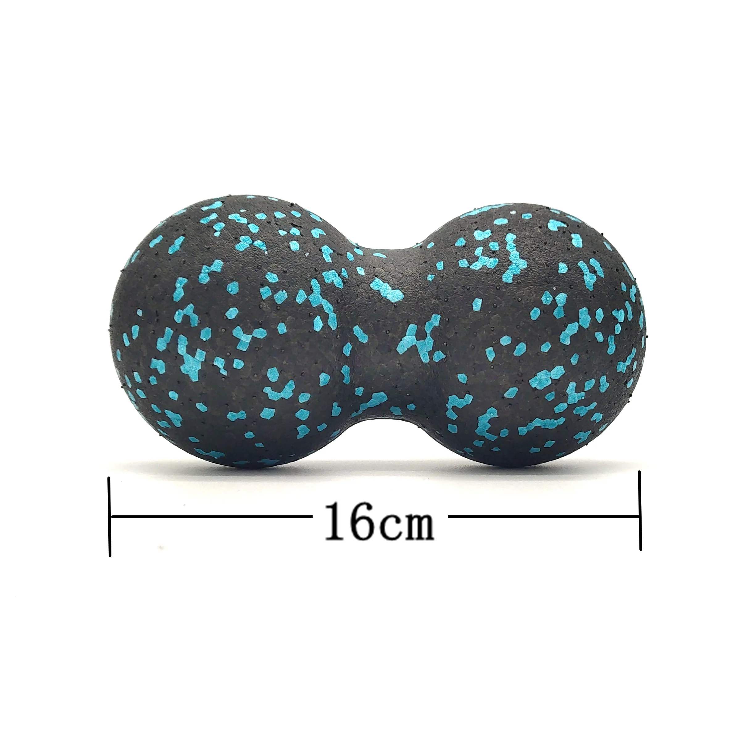 BlackBlue16cm EPP Массажный мяч двойной Лакросс мяч массажный ролик для грудного отдела позвоночника верхняя часть спины, шеи, лопатки - Цвет: BlackBlue16cm