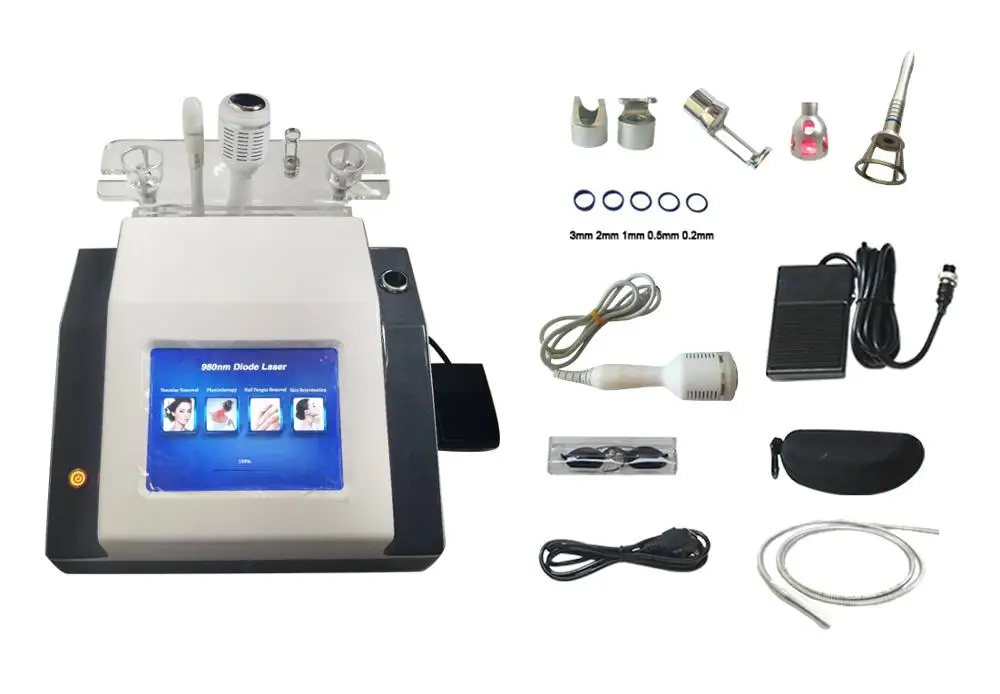 

4 IN 1 Laser 980nm diode laser vascular removal, spider vein removal onychomycosis nail fungus treatment machine for sale