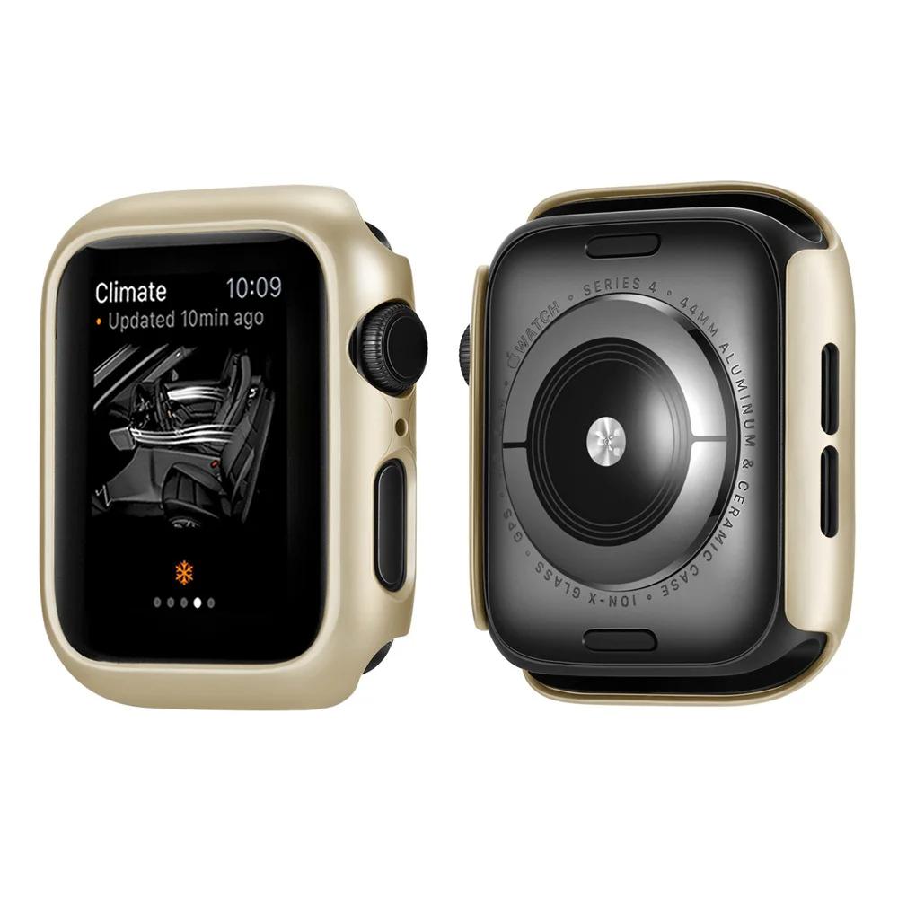 Чехол-рамка для часов, чехол-бампер для Apple Watch Series 5 4, чехол 44 мм, 40 мм, высококачественный Поликарбонат, промасленный корпус, защитные аксессуары для часов