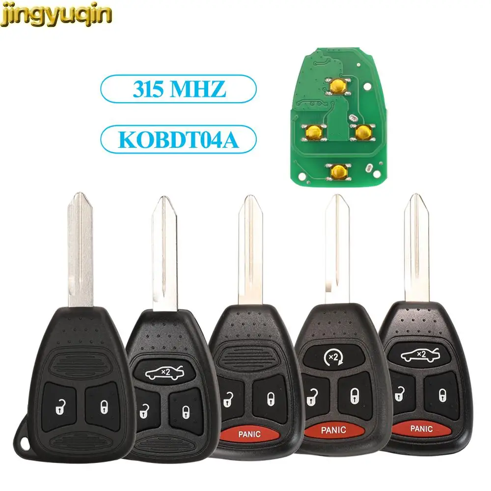 

Jingyuqin дистанционный ключ-брелок от машины KOBDT04A 315 МГц для Jeep Commander Wrangler Dodge Durango Chrysler 300 Grand Voyager PT Cruiser