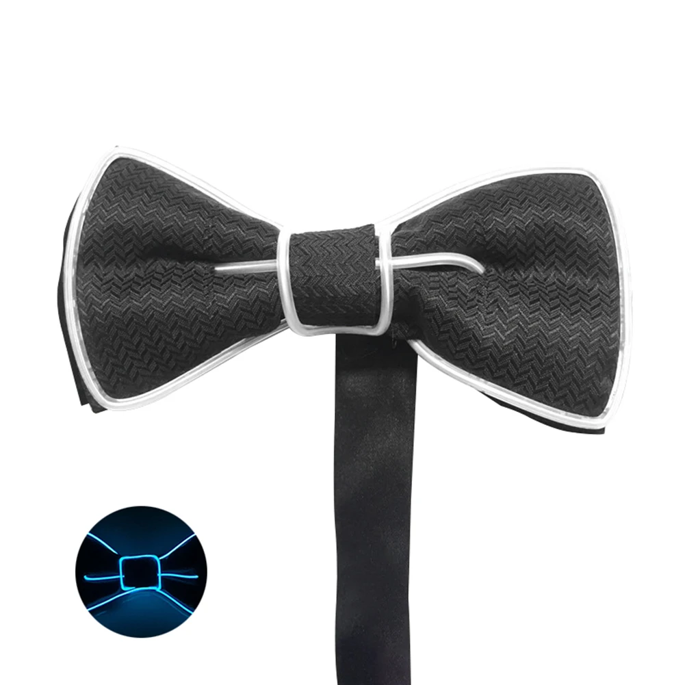 Men Women LED Wire Necktie Bowtie Luminous Flashing Lights Up Bow Tie For Club Party Wedding Christmas Luminous Bow Tie/Necktie