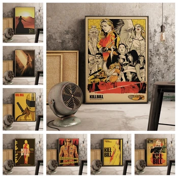 

Classic movie Kill Bill Quentin Retro Art Decor Quality Canvas Poster Cafe bar Wall Decor living Home Decor painting Picture