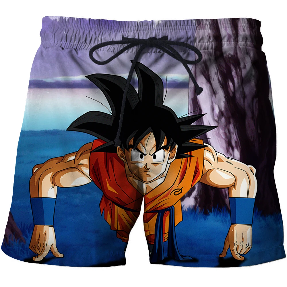 shorts masculinos de verão de alta estampa anime moda calção de esportes confortáveis