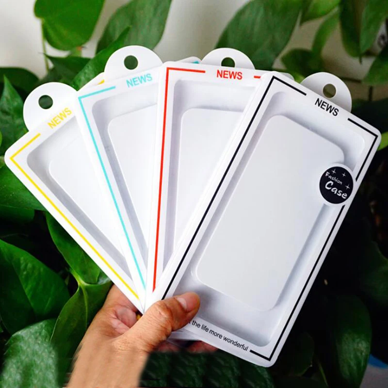 

Simple Pull PVC Packaging Custom Mobile Phone Shell Blister Packaging Box Transparent Clear Display Box for Iphone XS Max Case