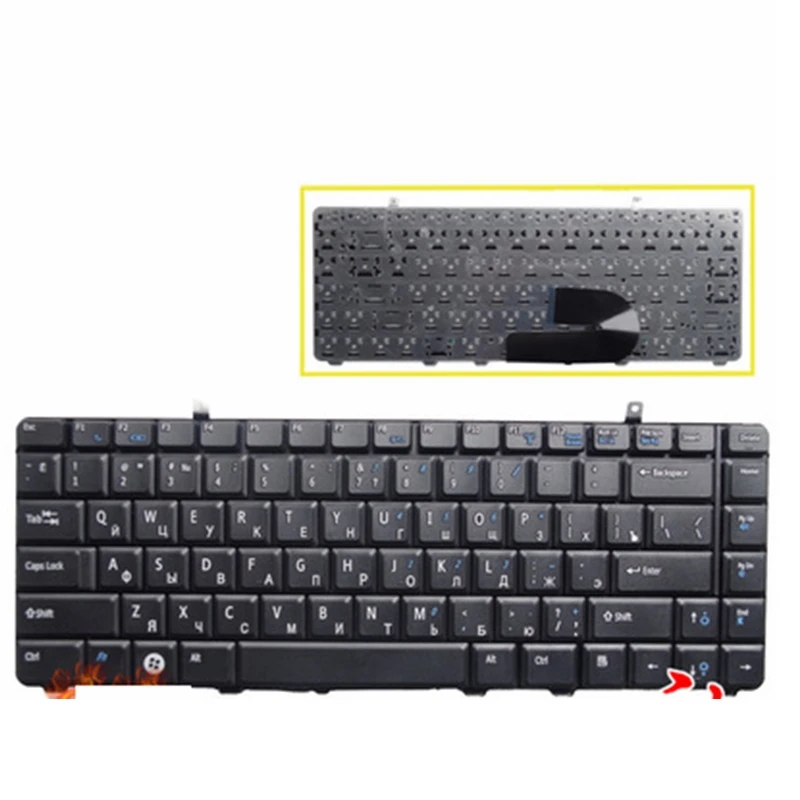 Russian Keyboard for Dell A840 a860 vostro 1014 1015 1088 PP37L R811H 0R811H R818H 0R818H PP38L RU Black laptop keyboard | Компьютеры и