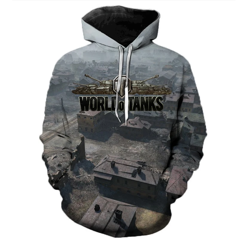 Новые игры World of Tanks, 3D принт, толстовки с капюшоном для мужчин и женщин, модный Повседневный пуловер в стиле хип-хоп, уличная одежда, негабаритные толстовки