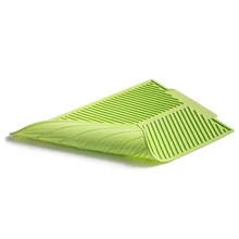 Silicone Dish Drying Mat Flume Folding Draining Mat,Rectangle Drain Mat Drying Dishes Pad Heat Resistant Non-Slip Tray