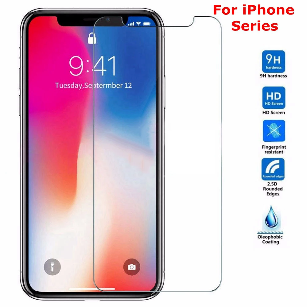 Закаленное стекло для iPhone 11pro X 7 8 6 12 mini SE 2 11 pro max защитный чехол экрана Защитное XS