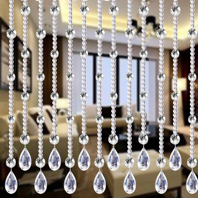 Acrylic Crystal Garland Diamond Hanging Chain Wedding Decor Faux Loose Bead  BULK