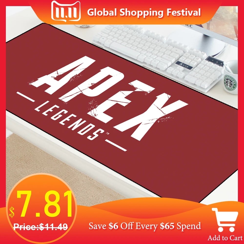 

Large XL Apex Legends Rubber Gaming Mousepad for PC Computer Laptop Mousepad Gamer Mouse Pad Desk Keyboard Mat Padmouse to Mouse