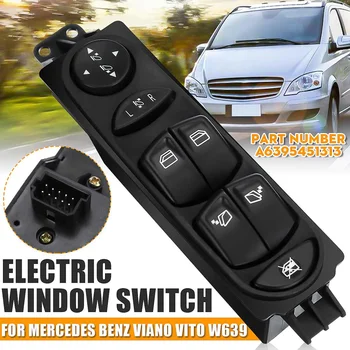

New Car Electric Power Master Window Switch Front Left ABS Driver Side For Mercedes Benz Viano Vito W639 A6395451313 10 pin