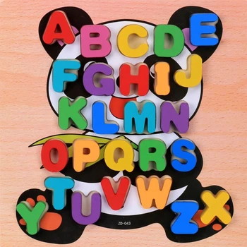 

Wooden Early Education Puzzle children's Cognitive Board Hand Grasping Board Digital Alphabet Geometric Shape Puzzle