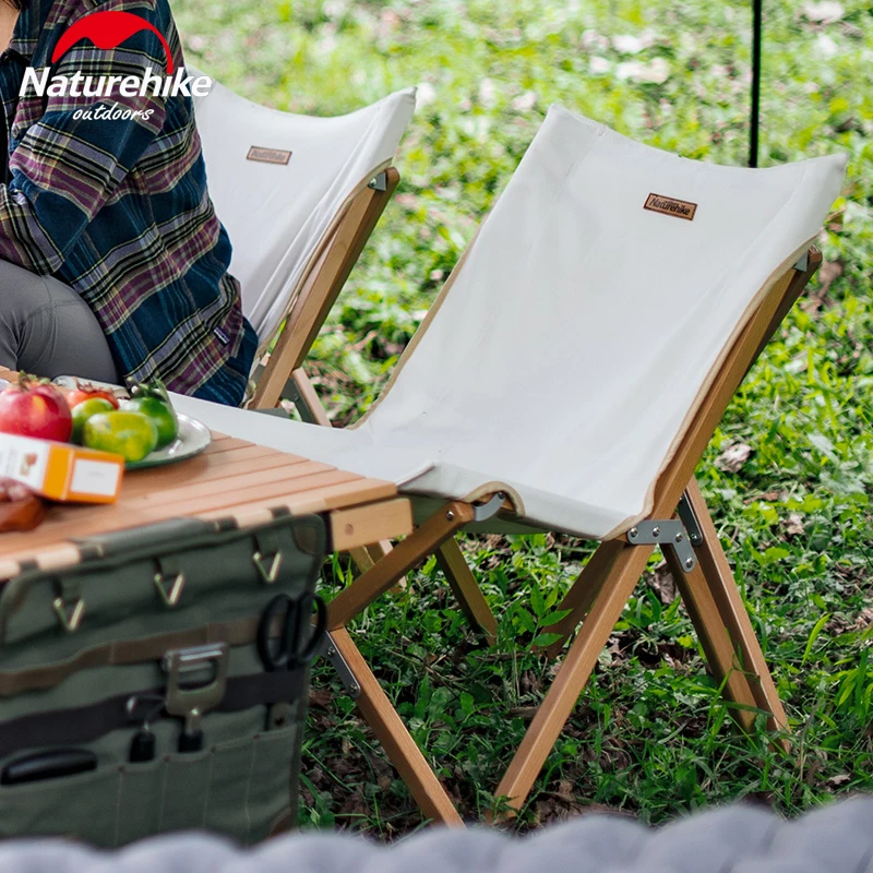  Naturehike Outdoor Folding Chair Solid Wood Camping Fishing Chair Portable Picnic Sketch Wooden Cha