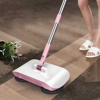 

2 in1 360 Degree Lazy Hand Push Floor Mop Sweeper Mops Sweeper Magic Broom Dustpan Sweeping for Floor Cleaning Squeeze Mop
