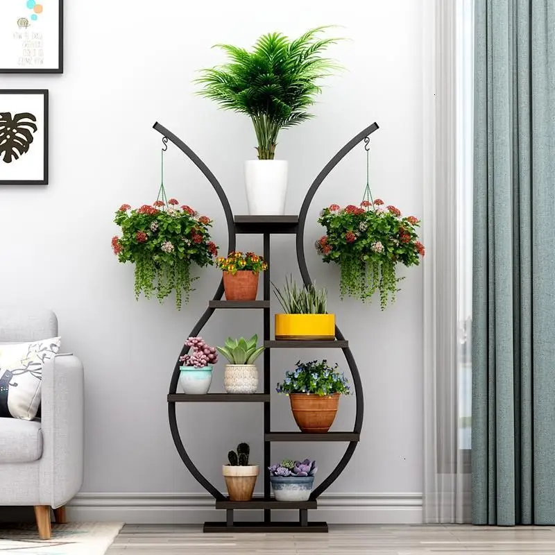 MODEL L Macetas садовые полки для Mueble Para Plantas Крытый горшок открытый балкон Цветочная полка Stojak Na Kwiaty Dekoration завод Стенд - Цвет: MODEL L