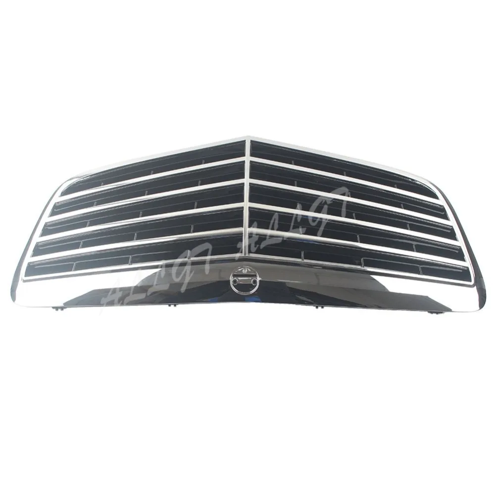 Для Mercedes-Benz e-класс W211 E200 E240 E280 E320 2007 2008 2009 передняя решетка ЦЕНТР КАПОТ решетка бампер черный, серебристый цвет