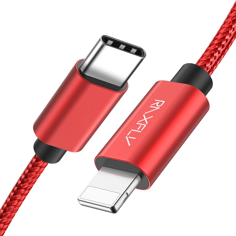 RAXFLY PD кабель для быстрой зарядки для USB C коннектор Lightning для iphone XS X 8 pin для зарядного устройства type C для Lightning Macbook для телефона