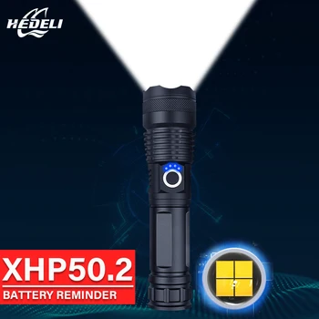 

High Lumens XHP50.2 High Power LED Flashlights Usb Rechargeable LED Tactical Flashlight Torch 18650 26650 XHP50 Hunting Lantern