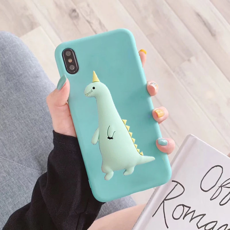 Dinosaur Blue Чехол с 3D рисунком динозавра цыпленка конфет для Xiao mi A1 A2 Lite A3 mi 5X6X8 Lite 9 SE 9T Pro Coque Chicken Funda мягкий чехол из ТПУ - Цвет: Dinosaur Blue