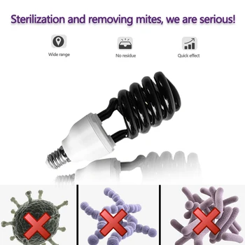 

E27 30 ~ 40W UV Bulb UV UV Fluorescent Spiral Bulb Energy-saving Violet Lamp Illuminator Люстра Home Decor Garden Kitchen