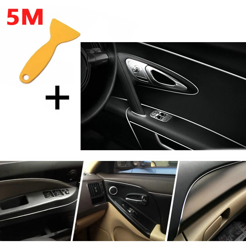 

Auto Car Strip PVC Silver Gap Fill Sound Noise Reduce Decorative Soft Molding Trim Interior Accessories Replacement