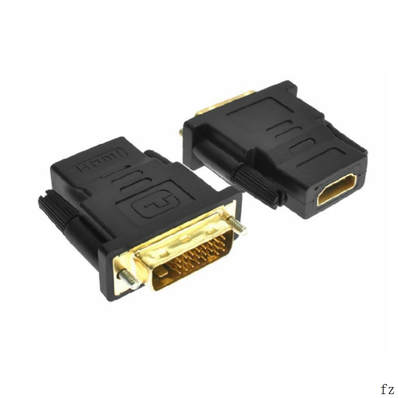 200 шт. HDMI к DVI 24+ 1 адаптер HDMI Женский к DVI мужской DVI D 24+ 1 контактный кабель переключатель для ПК 1080P HD ТВ конвертер ТВ коробка