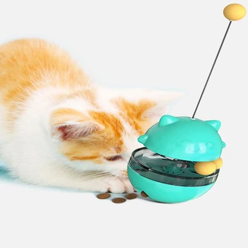 

Interactive Dog Cat Food Treat Ball Bowl Toy Funny Pet Shaking Leakage Food Container Teaser Puppy Cat Slow Feed Pet Tumbler Toy