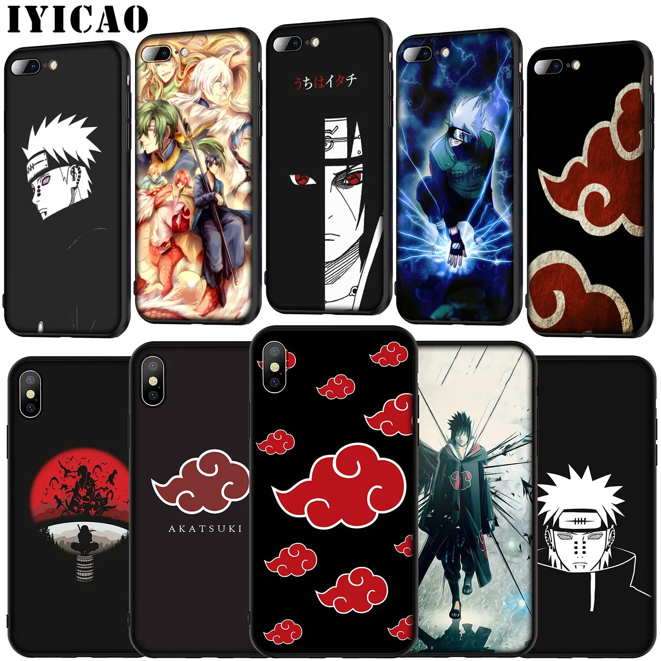 Akatsuki логотип Наруто ведущий Мягкий силиконовый чехол для iPhone 11 Pro XR X XS Max 6 6S 7 8 Plus 5