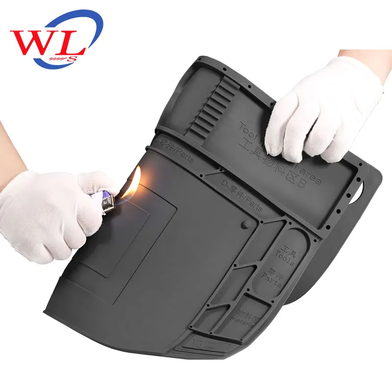 WL W-168 теплоизоляция силиконовый коврик паяльный коврик стол обслуживание платформы для ремонтной станции с магнитной